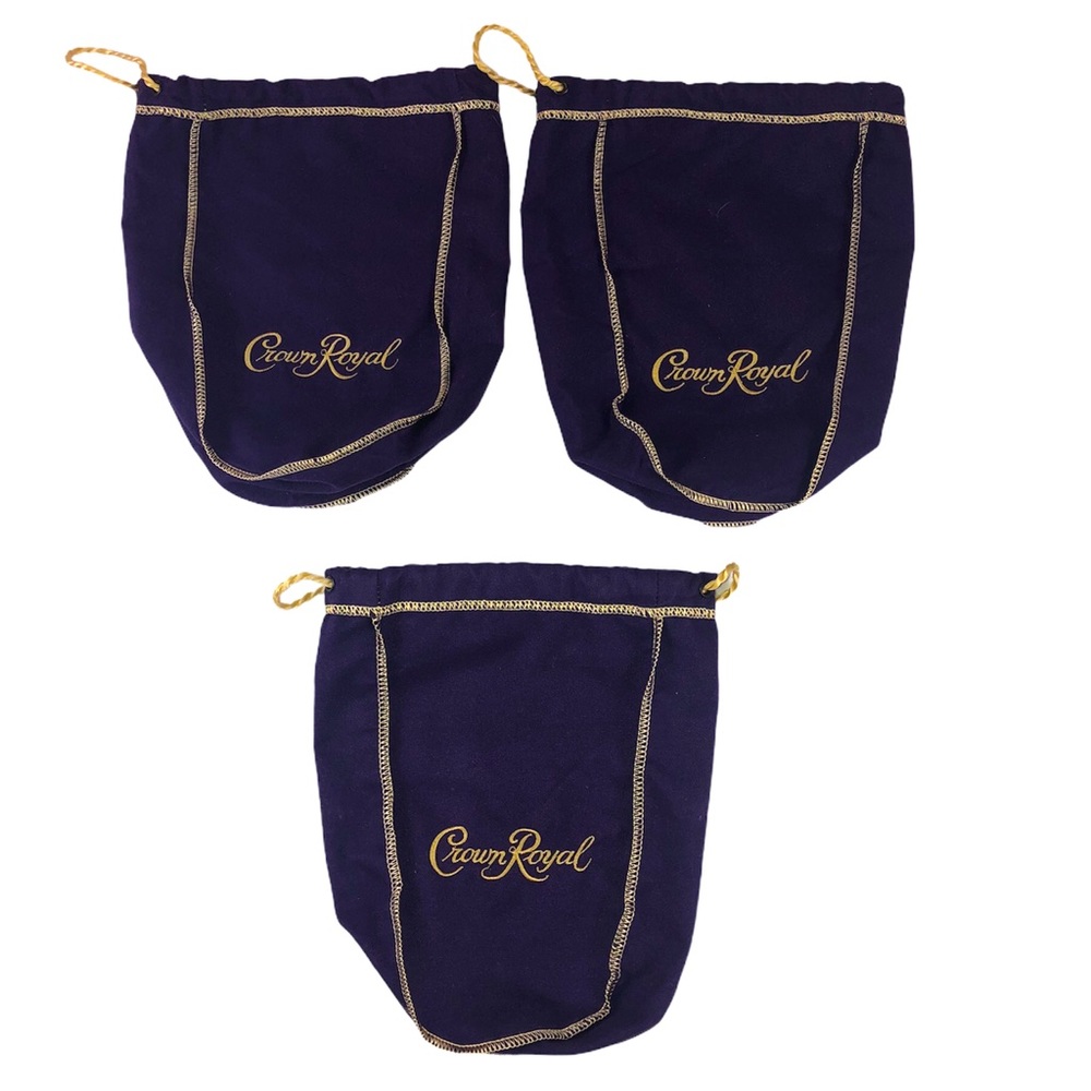 Crown Royal Lot Of 3 375ml Drawstring Bags